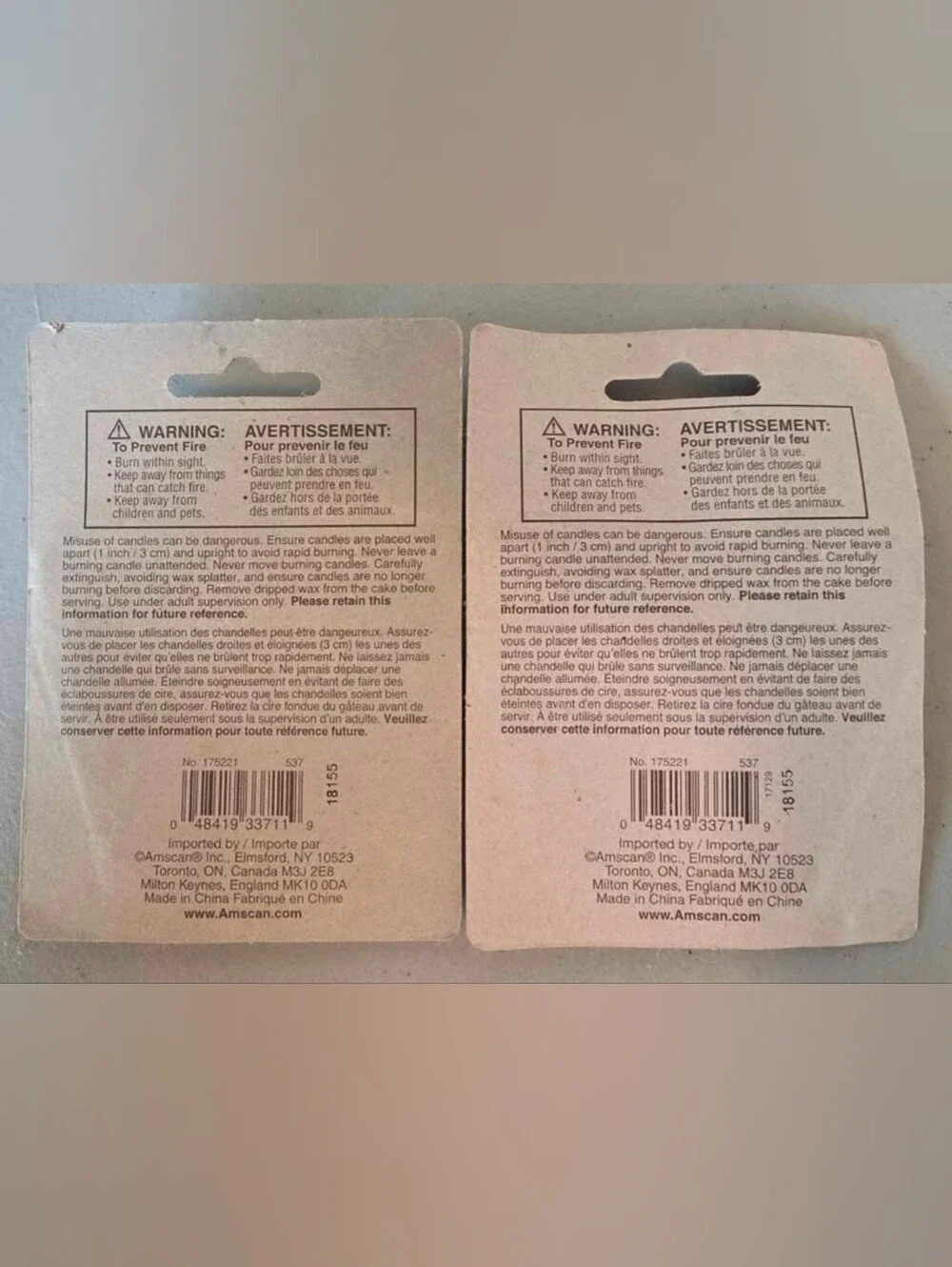 Amscan Pink and White Star Stripe Birthday Candles - 2 Packs (8each)